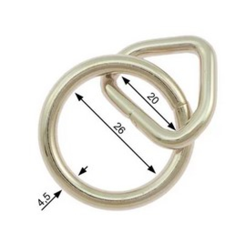 O ring met triangel 20  mm 